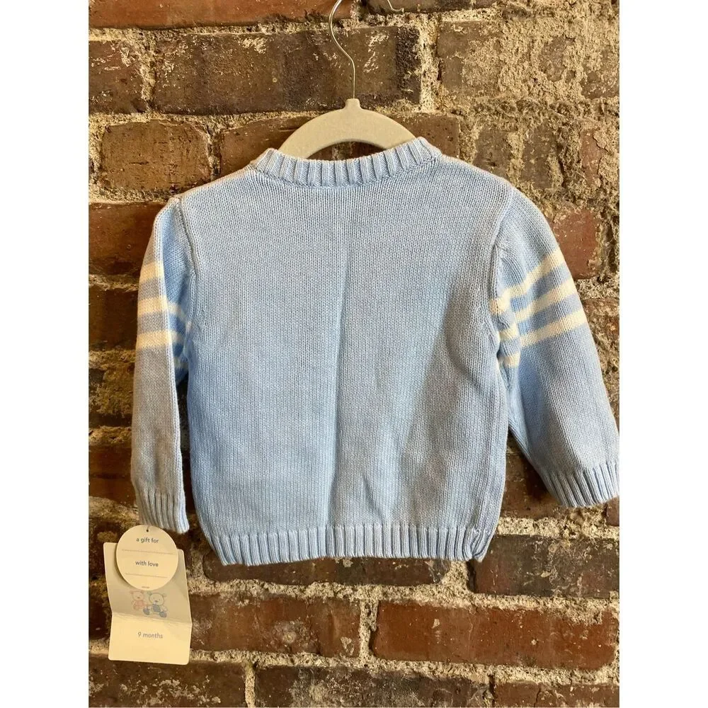 Carter’s Baby Blue Cardigan Sweater Baby Size 9 Months 26-28” NWT